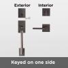imageKwikset San Clemente Front Door Lock Handle and Deadbolt Set Entry Handleset Exterior with Interior Reversible Lever Matte Black Pick Resistant SmartKey Rekey Deadbolt SecurityVenetian Bronze