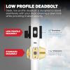 imageKwikset San Clemente Front Door Lock Handle and Deadbolt Set Entry Handleset Exterior with Interior Reversible Lever Matte Black Pick Resistant SmartKey Rekey Deadbolt SecurityMatte Black