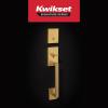 imageKwikset San Clemente Front Door Lock Handle and Deadbolt Set Entry Handleset Exterior with Interior Reversible Lever Matte Black Pick Resistant SmartKey Rekey Deadbolt SecuritySatin Brass