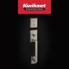 imageKwikset San Clemente Front Door Lock Handle and Deadbolt Set Entry Handleset Exterior with Interior Reversible Lever Matte Black Pick Resistant SmartKey Rekey Deadbolt SecuritySatin Nickel