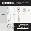 imageKwikset San Clemente Front Door Lock Handle and Deadbolt Set Entry Handleset Exterior with Interior Reversible Lever Matte Black Pick Resistant SmartKey Rekey Deadbolt SecuritySatin Nickel