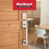 imageKwikset San Clemente Front Door Lock Handle and Deadbolt Set Entry Handleset Exterior with Interior Reversible Lever Matte Black Pick Resistant SmartKey Rekey Deadbolt SecuritySatin Nickel