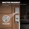 imageKwikset San Clemente Front Door Lock Handle and Deadbolt Set Entry Handleset Exterior with Interior Reversible Lever Matte Black Pick Resistant SmartKey Rekey Deadbolt SecuritySatin Nickel