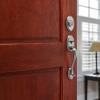 imageKwikset Shelburne Front Door Lock Handle and Deadbolt Set Entry Handleset Exterior with Interior Reversible Lever Satin Nickel Pick Resistant SmartKey Rekey Deadbolt Security