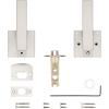 imageKwikset Singapore Interior Privacy Door Handle with Lock Door Lever for Bathroom and Bedroom Matte Black Reversible Keyless Turn Lock with Microban Protection Pack of 4Satin Nickel
