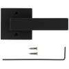imageKwikset Singapore Interior Privacy Door Handle with Lock Door Lever for Bathroom and Bedroom Matte Black Reversible Keyless Turn Lock with Microban Protection Pack of 4Matte Black