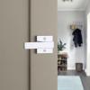 imageKwikset Singapore Interior Privacy Door Handle with Lock Door Lever for Bathroom and Bedroom Matte Black Reversible Keyless Turn Lock with Microban Protection Pack of 4Polished Chrome