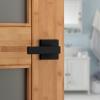 imageKwikset Singapore Interior Privacy Door Handle with Lock Door Lever for Bathroom and Bedroom Matte Black Reversible Keyless Turn Lock with Microban Protection Pack of 4Matte Black