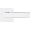 imageKwikset Singapore Interior Privacy Door Handle with Lock Door Lever for Bathroom and Bedroom Matte Black Reversible Keyless Turn Lock with Microban Protection Pack of 4Polished Chrome