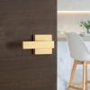 imageKwikset Singapore Interior Privacy Door Handle with Lock Door Lever for Bathroom and Bedroom Matte Black Reversible Keyless Turn Lock with Microban Protection Pack of 4Satin Brass