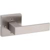 imageKwikset Singapore Interior Privacy Door Handle with Lock Door Lever for Bathroom and Bedroom Matte Black Reversible Keyless Turn Lock with Microban Protection Pack of 4Satin Nickel