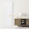 imageKwikset Singapore Interior Privacy Door Handle with Lock Door Lever for Bathroom and Bedroom Matte Black Reversible Keyless Turn Lock with Microban Protection Pack of 4Satin Brass