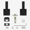imageKwikset Singapore Interior Privacy Door Handle with Lock Door Lever for Bathroom and Bedroom Matte Black Reversible Keyless Turn Lock with Microban Protection Pack of 4Matte Black