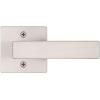 imageKwikset Singapore Interior Privacy Door Handle with Lock Door Lever for Bathroom and Bedroom Matte Black Reversible Keyless Turn Lock with Microban Protection Pack of 4Satin Nickel