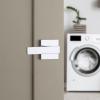 imageKwikset Singapore Interior Privacy Door Handle with Lock Door Lever for Bathroom and Bedroom Matte Black Reversible Keyless Turn Lock with Microban Protection Pack of 4Polished Chrome