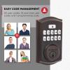 imageKwikset SmartCode 260 Keyless Entry Electronic Keypad Deadbolt Door Lock with AutoLock Custom User Codes Advanced Security in Satin Nickel ContemporaryVenetian Bronze
