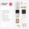 imageKwikset SmartCode 260 Keyless Entry Electronic Keypad Deadbolt Door Lock with AutoLock Custom User Codes Advanced Security in Satin Nickel ContemporarySatin Nickel