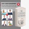 imageKwikset SmartCode 260 Keyless Entry Electronic Keypad Deadbolt Door Lock with AutoLock Custom User Codes Advanced Security in Satin Nickel ContemporarySatin Nickel
