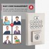 imageKwikset SmartCode 260 Keyless Entry Electronic Keypad Deadbolt Door Lock with AutoLock Custom User Codes Advanced Security in Satin Nickel ContemporarySatin Nickel