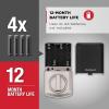 imageKwikset SmartCode 270 Keyless Entry Electronic Touchpad Deadbolt Door Lock with AutoLock Custom User Codes Advanced Security in Matte Black ContemporarySatin Nickel