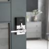 imageKwikset SmartCode 917 Keypad Keyless Entry Residential Electronic Lever Lock Deadbolt Alternative with Halifax Door Handle SmartKey Security Matte Black ContemporaryPolished Chrome