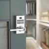 imageKwikset SmartCode 917 Keypad Keyless Entry Residential Electronic Lever Lock Deadbolt Alternative with Halifax Door Handle SmartKey Security Matte Black ContemporaryPolished Chrome