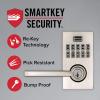 imageKwikset SmartCode 917 Keypad Keyless Entry Traditional Residential Electronic Lever Deadbolt Alternative with Tustin Door Handle and SmartKey Security Satin NickelMatte Black