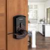 imageKwikset SmartCode 917 Keypad Keyless Entry Traditional Residential Electronic Lever Deadbolt Alternative with Tustin Door Handle and SmartKey Security Satin NickelVenetian Bronze