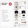 imageKwikset SmartCode 955 Pembroke Light Commercial 10Button Keypad Electronic Lever Featuring Convenient Keyless Entry 3Year Battery Life and High Traffic Durability Venetian BronzeSatin Nickel