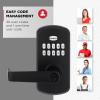 imageKwikset SmartCode 955 Pembroke Light Commercial 10Button Keypad Electronic Lever Featuring Convenient Keyless Entry 3Year Battery Life and High Traffic Durability Venetian BronzeMatte Black