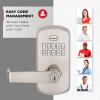imageKwikset SmartCode 955 Pembroke Light Commercial 10Button Keypad Electronic Lever Featuring Convenient Keyless Entry 3Year Battery Life and High Traffic Durability Venetian BronzeSatin Nickel