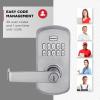 imageKwikset SmartCode 955 Pembroke Light Commercial 10Button Keypad Electronic Lever Featuring Convenient Keyless Entry 3Year Battery Life and High Traffic Durability Venetian BronzeSatin Chrome