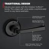 imageKwikset Trafford Interior Passage Door Handle Lever for Closet and Hallway Doors Reversible NonLocking Handle Lever Matte Black with Microban ProtectionMatte Black