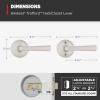 imageKwikset Trafford Interior Passage Door Handle Lever for Closet and Hallway Doors Reversible NonLocking Handle Lever Matte Black with Microban ProtectionSatin Nickel