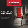 imageKwikset Trafford Interior Passage Door Handle Lever for Closet and Hallway Doors Reversible NonLocking Handle Lever Matte Black with Microban ProtectionSatin Nickel