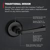 imageKwikset Trafford Interior Passage Door Handle Lever for Closet and Hallway Doors Reversible NonLocking Handle Lever Matte Black with Microban ProtectionMatte Black