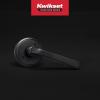 imageKwikset Trafford Interior Passage Door Handle Lever for Closet and Hallway Doors Reversible NonLocking Handle Lever Matte Black with Microban ProtectionMatte Black