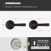imageKwikset Trafford Interior Passage Door Handle Lever for Closet and Hallway Doors Reversible NonLocking Handle Lever Matte Black with Microban ProtectionVenetian Bronze
