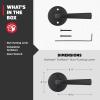 imageKwikset Trafford Interior Passage Door Handle Lever for Closet and Hallway Doors Reversible NonLocking Handle Lever Matte Black with Microban ProtectionMatte Black