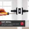 imageKwikset Trafford Interior Passage Door Handle Lever for Closet and Hallway Doors Reversible NonLocking Handle Lever Matte Black with Microban ProtectionMatte Black