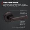 imageKwikset Trafford Interior Passage Door Handle Lever for Closet and Hallway Doors Reversible NonLocking Handle Lever Matte Black with Microban ProtectionVenetian Bronze