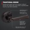 imageKwikset Trafford Interior Passage Door Handle Lever for Closet and Hallway Doors Reversible NonLocking Handle Lever Matte Black with Microban ProtectionVenetian Bronze