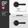 imageKwikset Trafford Interior Passage Door Handle Lever for Closet and Hallway Doors Reversible NonLocking Handle Lever Matte Black with Microban ProtectionVenetian Bronze