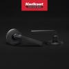 imageKwikset Trafford Interior Passage Door Handle Lever for Closet and Hallway Doors Reversible NonLocking Handle Lever Matte Black with Microban ProtectionMatte Black