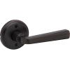 imageKwikset Trafford Interior Passage Door Handle Lever for Closet and Hallway Doors Reversible NonLocking Handle Lever Matte Black with Microban ProtectionVenetian Bronze
