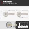 imageKwikset Trafford Interior Passage Door Handle Lever for Closet and Hallway Doors Reversible NonLocking Handle Lever Matte Black with Microban ProtectionSatin Nickel