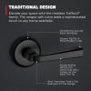 imageKwikset Trafford Interior Passage Door Handle Lever for Closet and Hallway Doors Reversible NonLocking Handle Lever Matte Black with Microban ProtectionMatte Black