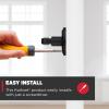 imageKwikset Trafford Interior Passage Door Handle Lever for Closet and Hallway Doors Reversible NonLocking Handle Lever Matte Black with Microban ProtectionMatte Black