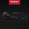 imageKwikset Trafford Interior Passage Door Handle Lever for Closet and Hallway Doors Reversible NonLocking Handle Lever Matte Black with Microban ProtectionMatte Black