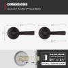 imageKwikset Trafford Interior Passage Door Handle Lever for Closet and Hallway Doors Reversible NonLocking Handle Lever Matte Black with Microban ProtectionVenetian Bronze